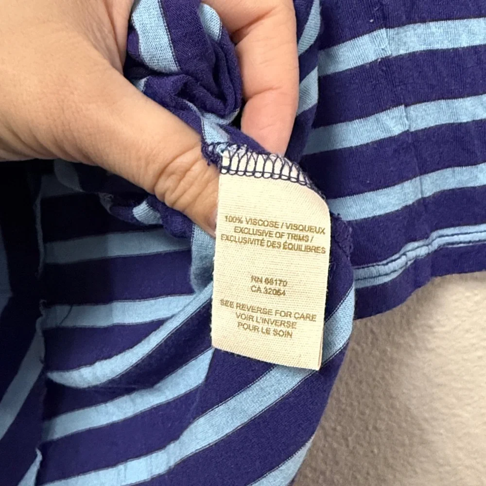 Vintage Free People V-Neck Striped Top